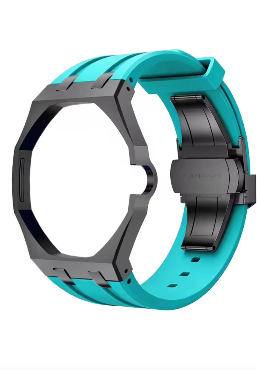 Swatch x AP Royal Pop Stainless Steel Case + Silicone Strap Conversion Kit — Pocket Watch to Wristwatch