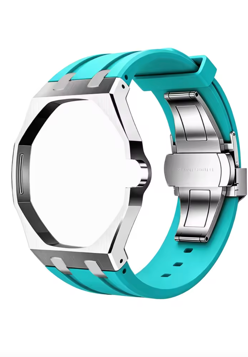 Swatch x AP Royal Pop Stainless Steel Case + Silicone Strap Conversion Kit — Pocket Watch to Wristwatch
